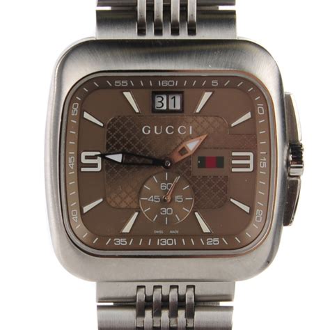 mens square gucci watch|Gucci watch square face.